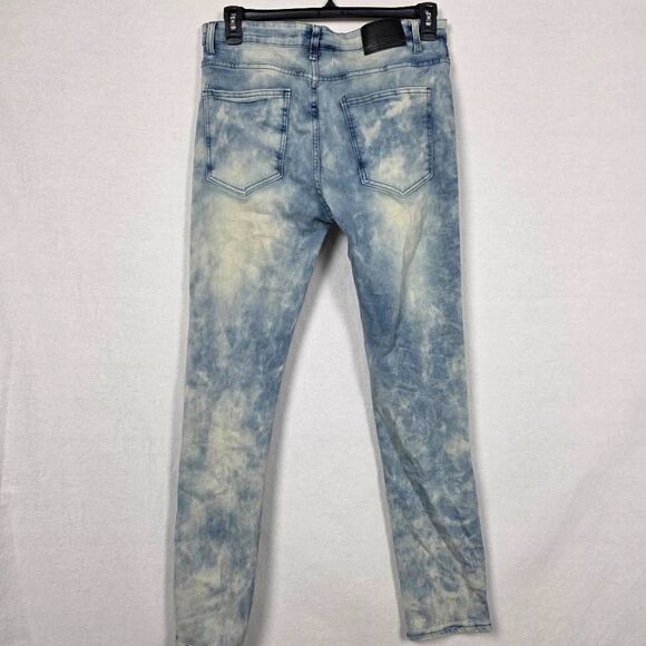 Rock Salt Bleach Wash Distressed Jeans Men’s 36 - Picture 3 of 10